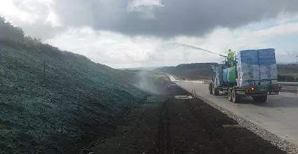 hydroseeding on Aberdeen bypass